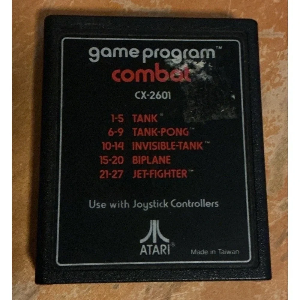 Atari 2600 Game Program (Combat) CX-2601 Video Game Only Working‎